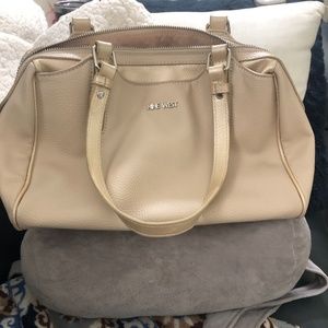 Cream Nine West Faux Leather Hand Bag